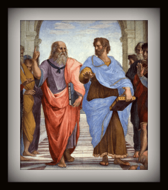 Plato and Aristotle pitch their screenplay ideas at each other image003