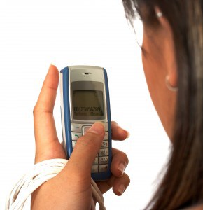 Girl Receiving A Text Message
