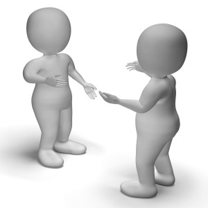 Conversation Between Two 3d Characters Shows Communication