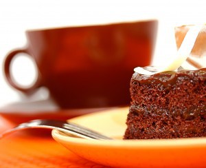 Delicious Piece Of Chocolate Cake To Eat With A Morning Coffee