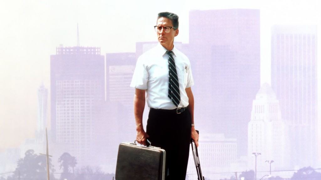 Michael Douglas as D-Fens, the anti-hero in Falling Down