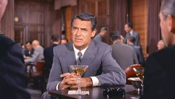 Suspense in North By Northwest with Cary Grant as Roger Thornhill
