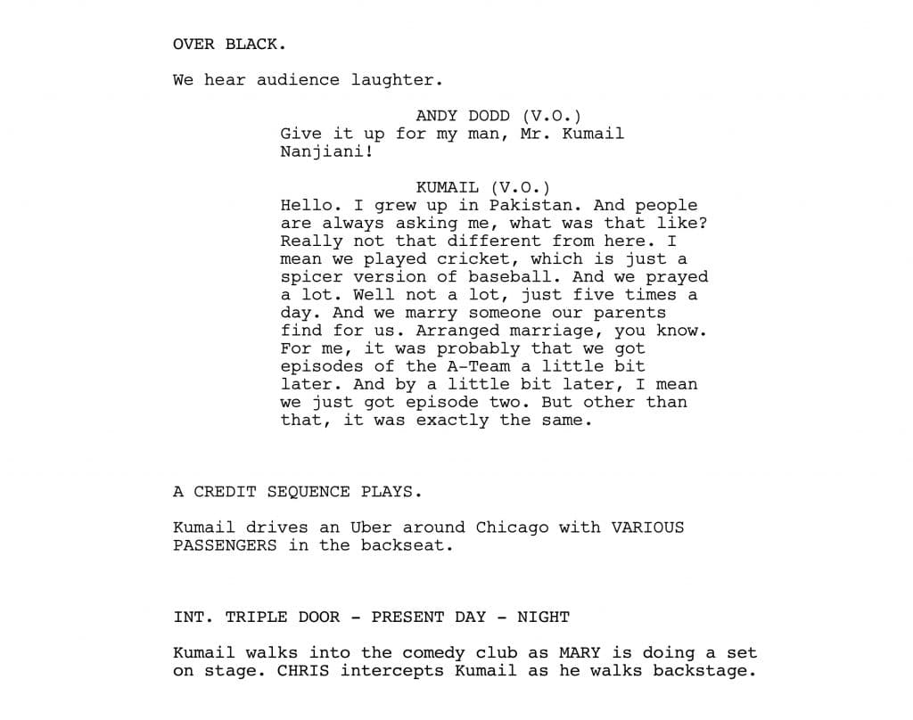 Script Formatting - Audio Over Black